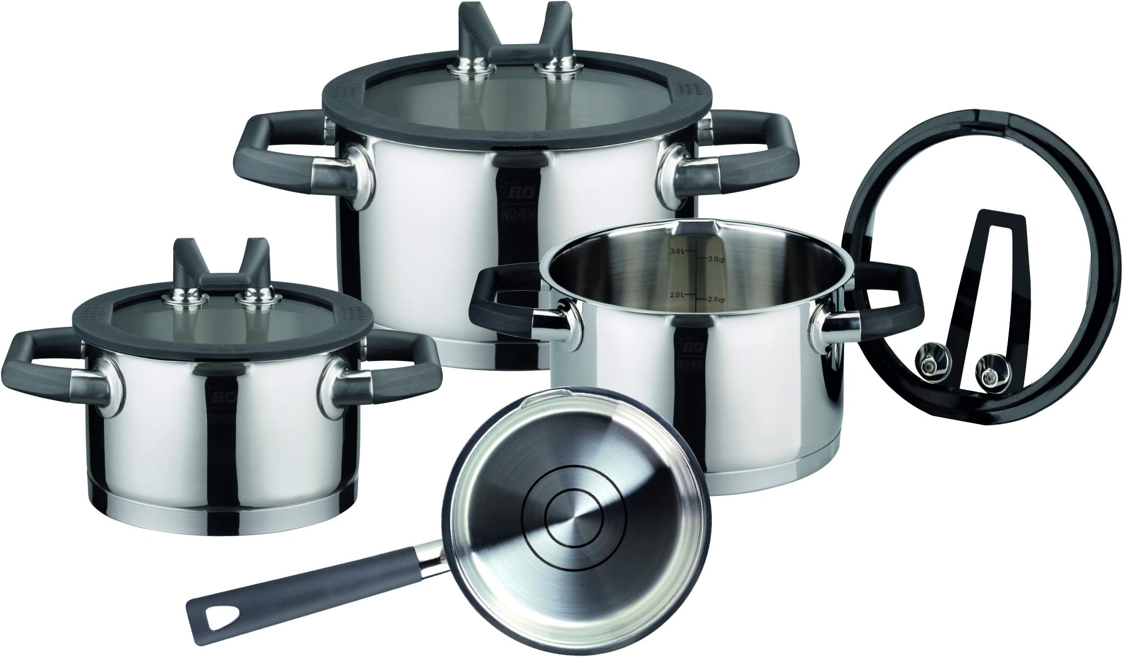 Elo30004 Pan Set 4x Piece Matt Black