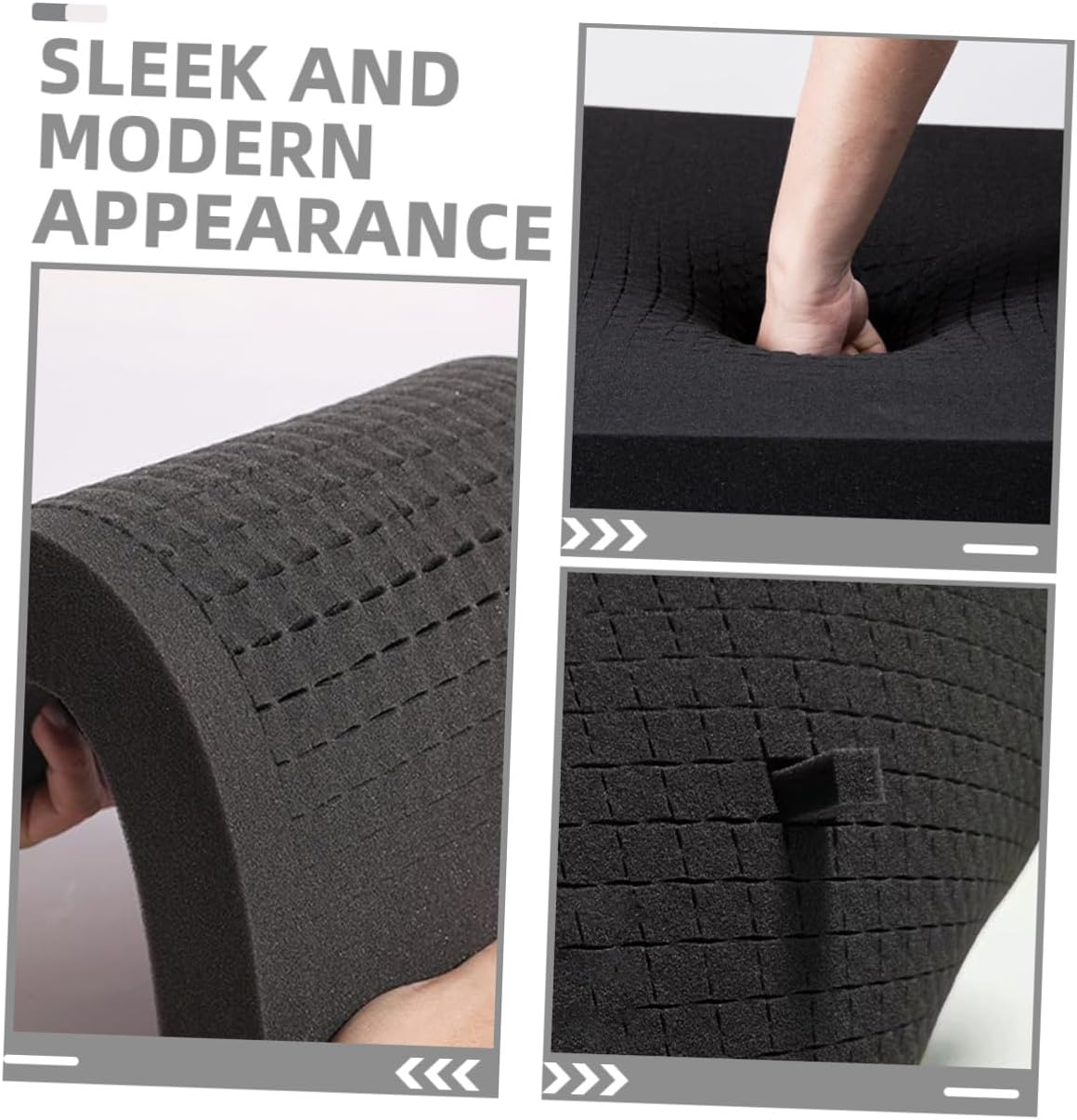 CALLARON 2pcs Black Tearable Grid Foam Sheets 405x305x50mm Thick Packaging Inserts for Shipping Protection and Tool Box Organizer Cushioning Pads