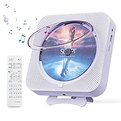 Portable CD Player with Bluetooth Desktop CD Player for Home CD Music Players with Remote Control,Timer,Built-in Dual Speakers with LED Display Home Audio Boombox FM Radio (Purple)