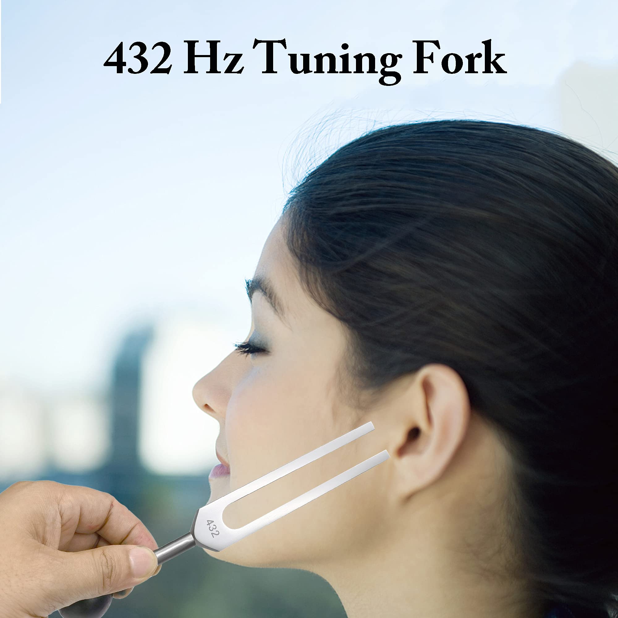 432Hz Stimmgabel - Stimmgabel für DNA-Reparaturheilung - Metall entspannend - Chakra stärken - Stressabbau - Halten Sie Körper - Geist und Geist perfekt mit Silikonhammer und Reinigungstuch