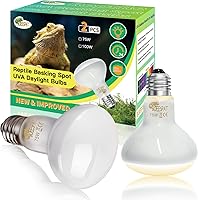BOEESPAT 2-Pack 75W UVA Reptile Basking Bulbs - Intense Heat & Sunlight for Bearded Dragons, Geckos, Lizards, Turtles (150 chars max)