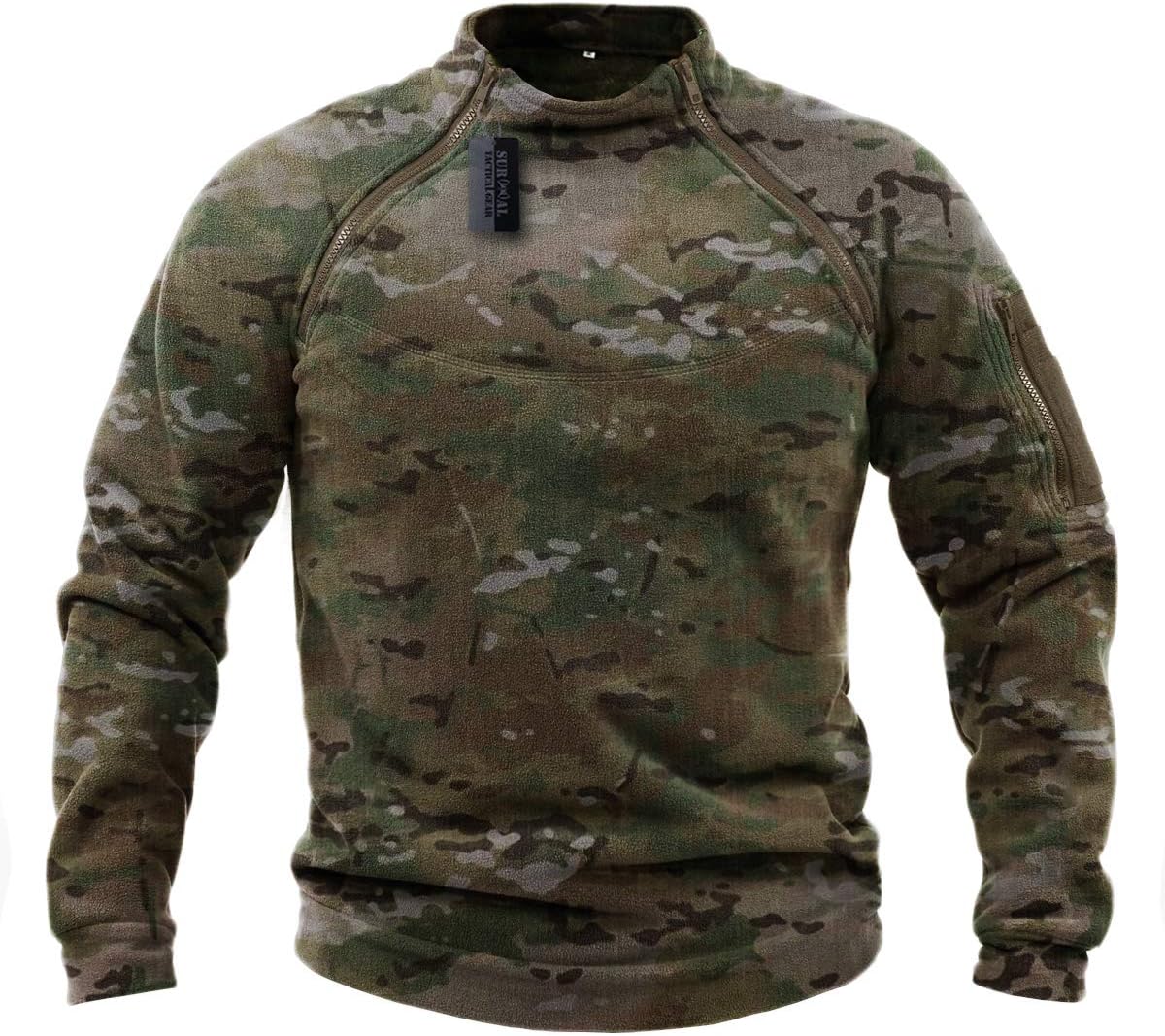 ZAPTTactical Fleece Jacket Military Polartec Thermal Pro Thick Warm Tech Fleece