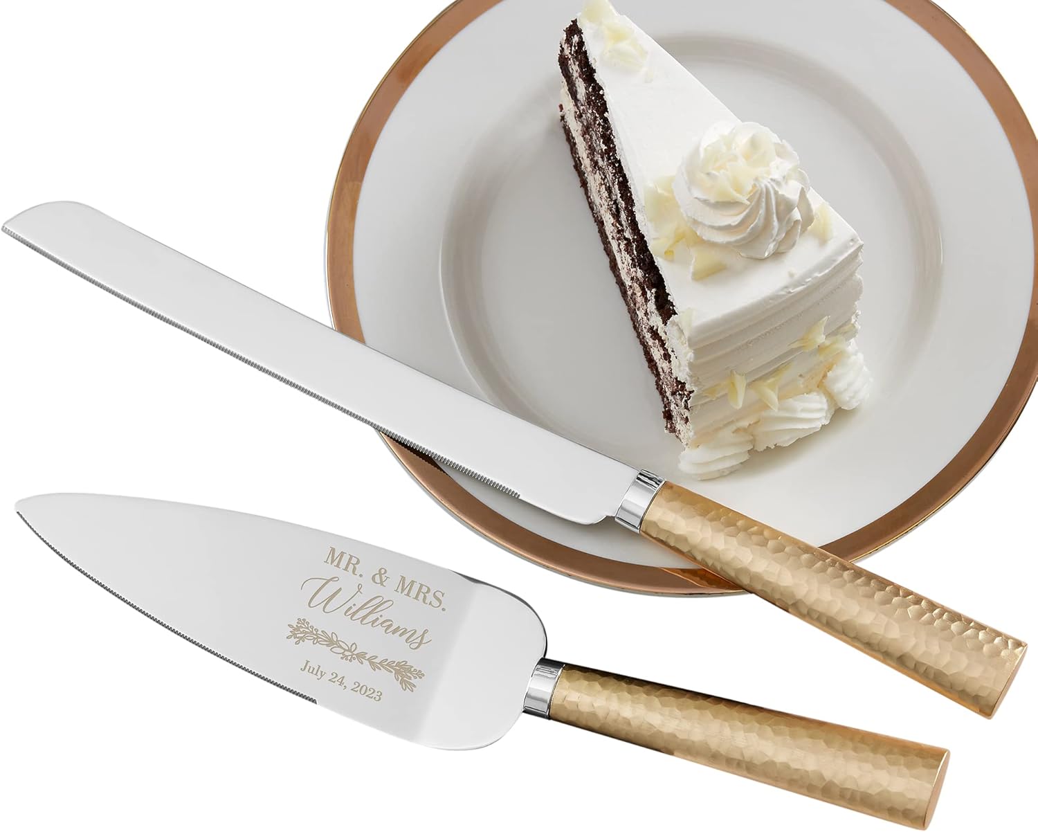 Personalization Universe Engraved Laurels of Love Gold