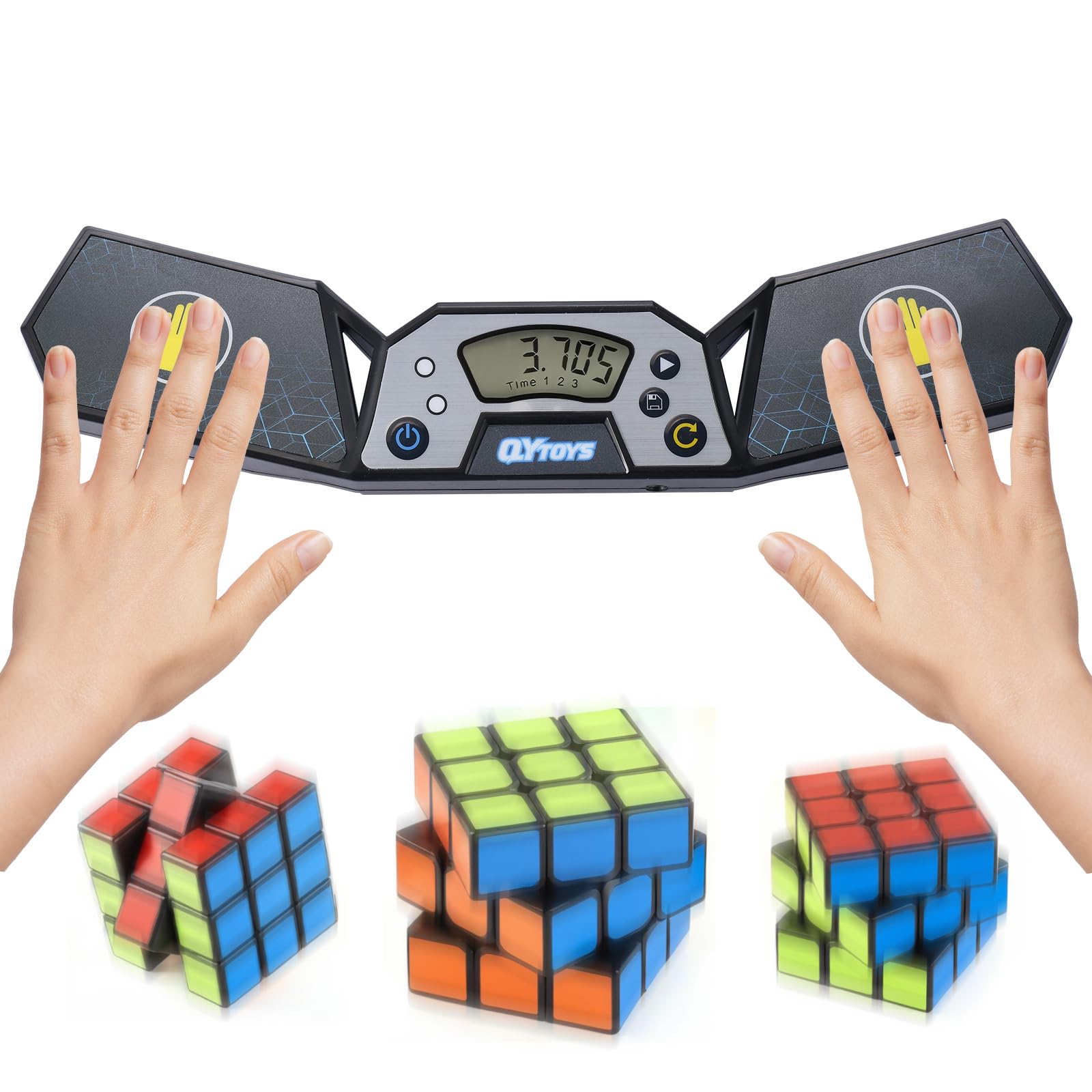 Professioneller Speed-Würfel-Timer, Touch-Steuerung, Timer mit Display, Würfel-Renn-Stack-Wettbewerb, ein tolles Geschenk