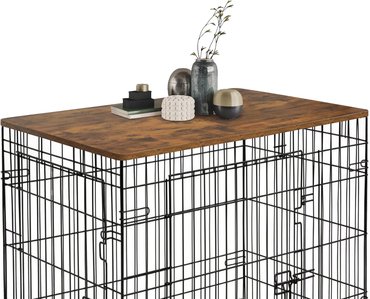 HiCaptain Dog Crate Topper 36 inch, Durable Wooden Dog