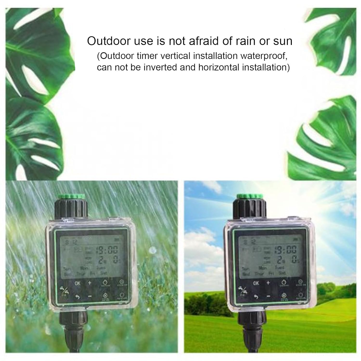 .8ft Misting Plant Watering Timer System with LCD Screen Controller 360° Adjustable Automatic Watering Micro Spraying Watering Kits for Potted Plants