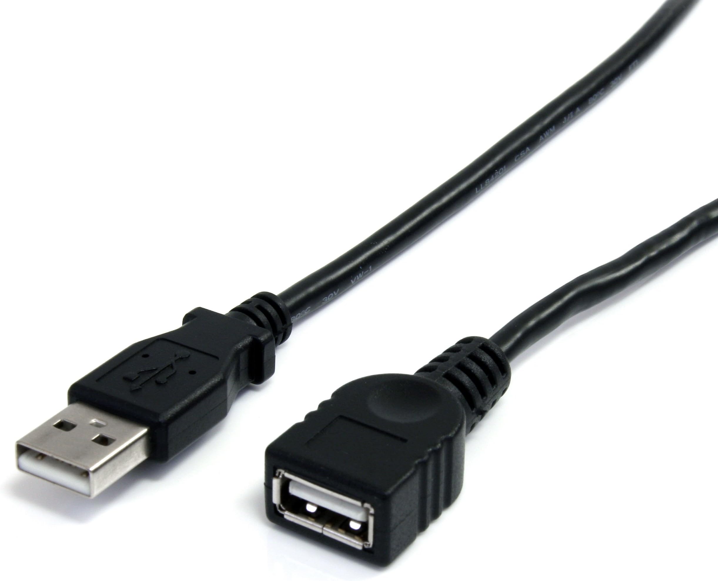10 ft Black USB 2.0 Extension Cable A to A