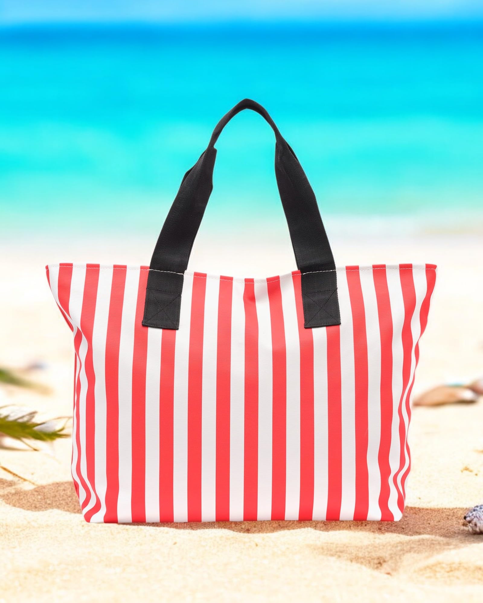 Nuto Bolsa de playa impermeable - Bolsa de playa grande - Tote Bag - Beach Bag - Bolsa de playa grande - Bolsa playa mujer - Bolsa de viaje - Lavable en lavadora a 30°. ¡Recomendada!