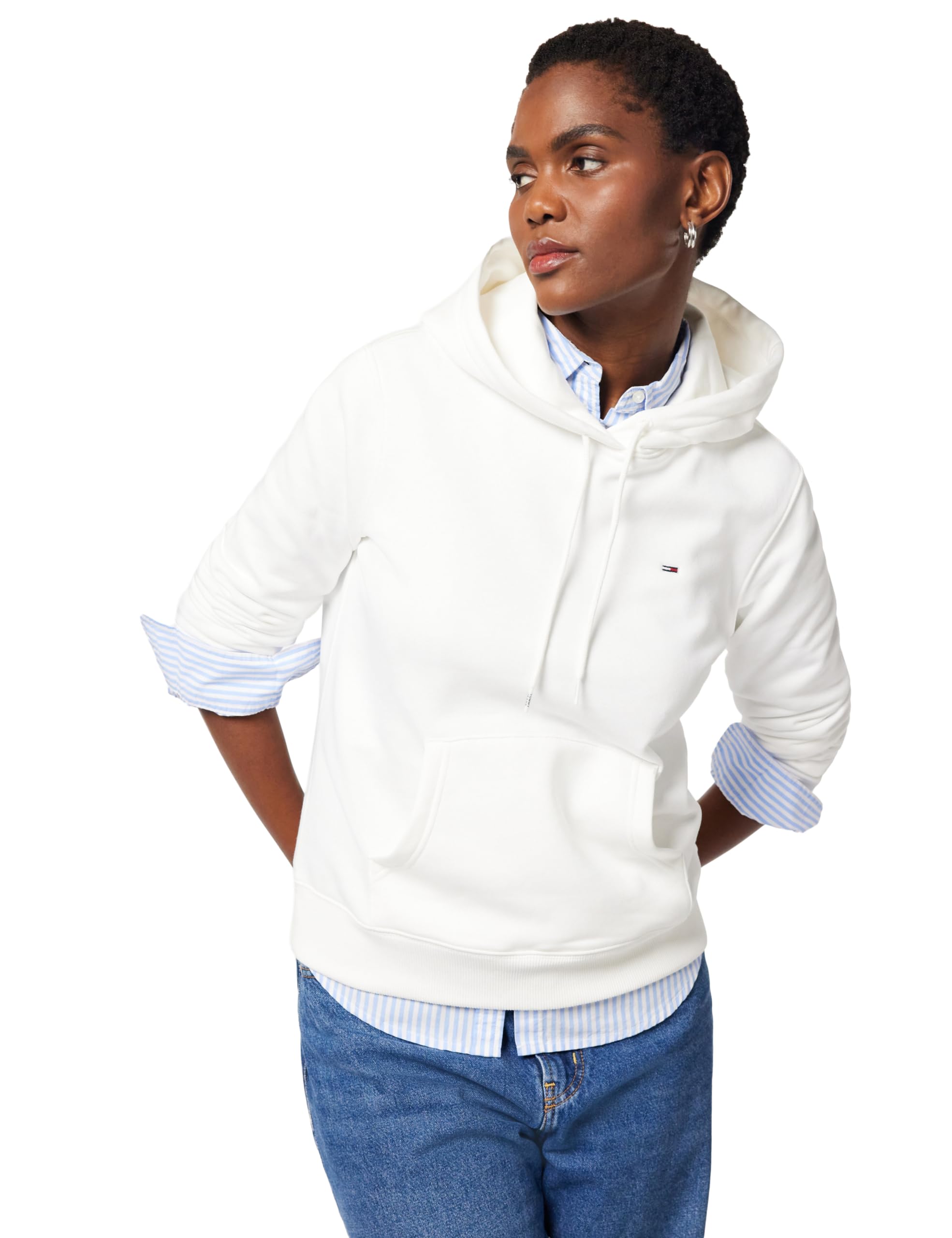 Tommy Jeans Damen Hoodie Flag Regular Fit