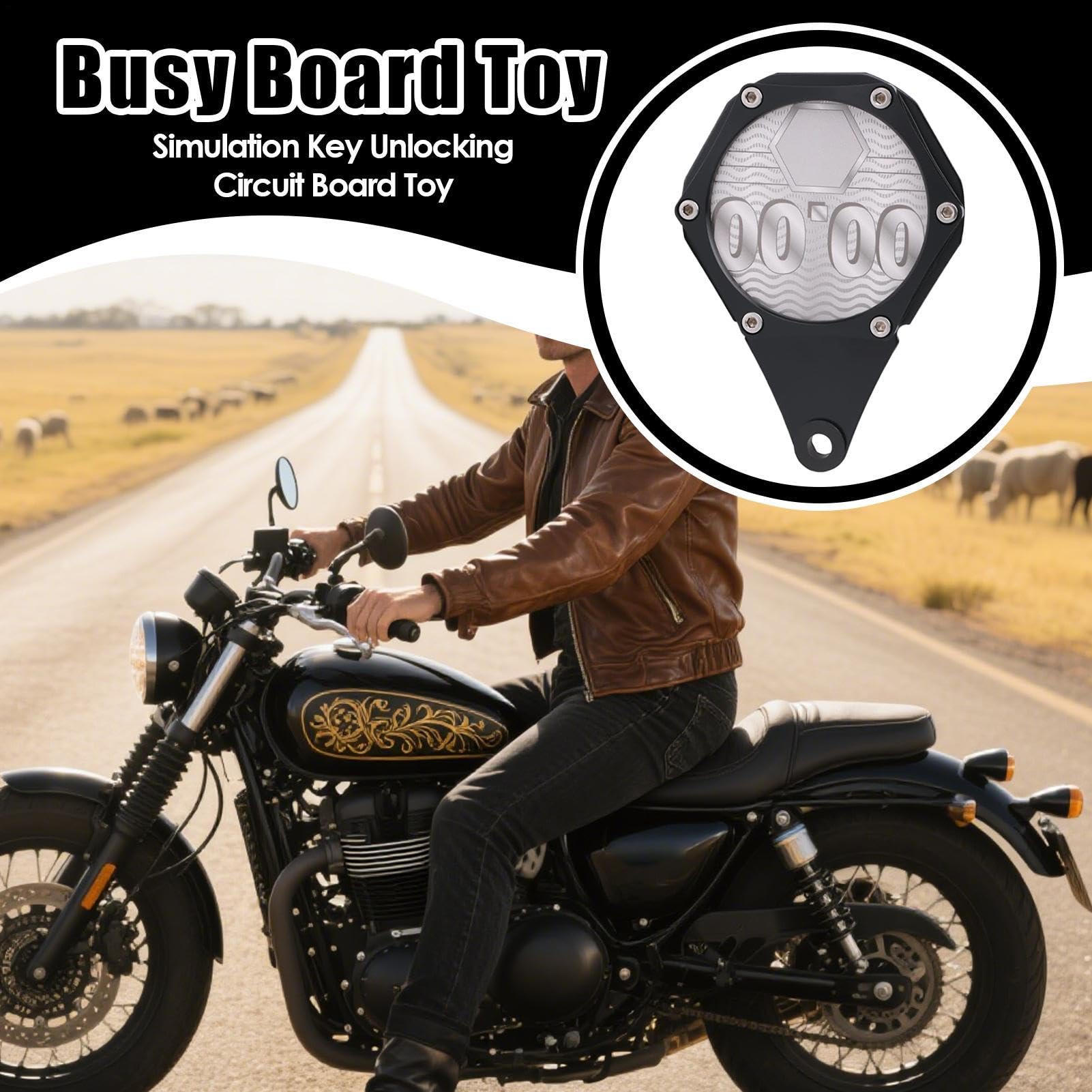 Soporte para permisos de disco fiscal para motocicleta, soporte hexagonal para placa de impuestos, soporte de aluminio impermeable para tarjetas con llave para ciclomotor ATV