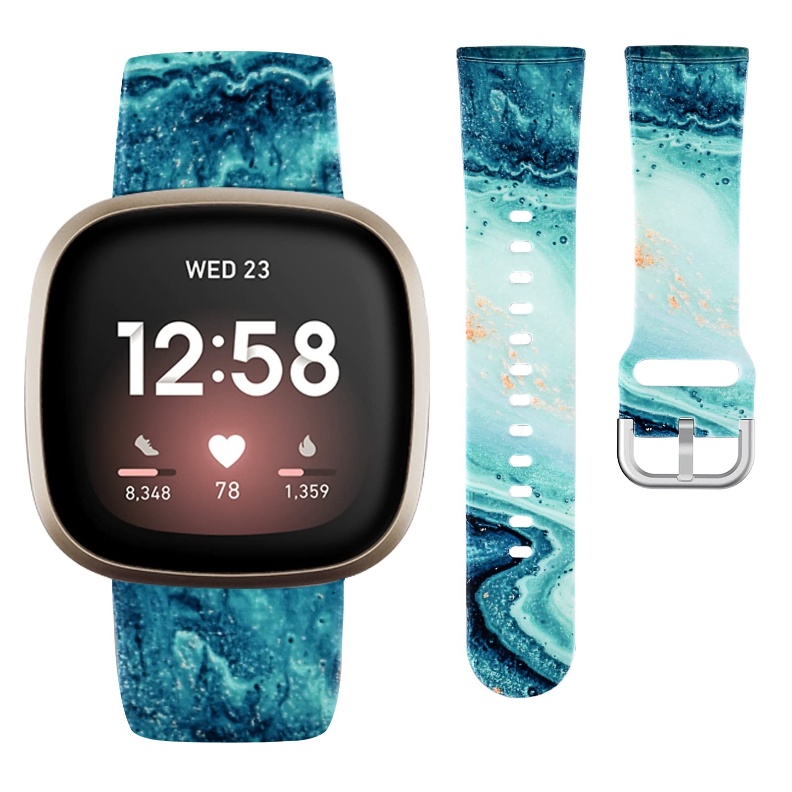 Vancle Bracelet De Rechange Doux En Silicone U00e0 Motif Floral