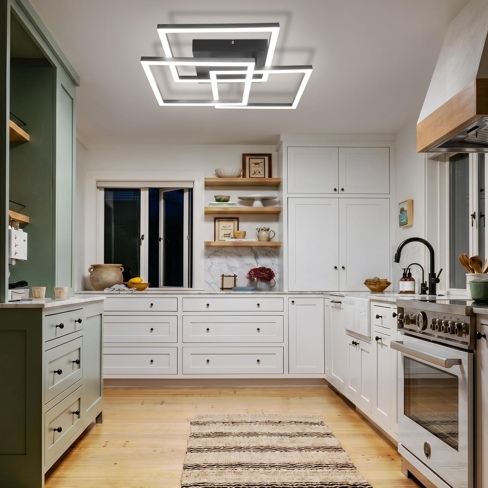 Homefire LED Deckenlampe, 31W Deckenleuchte Wohnzimmer mit Fernbedienung