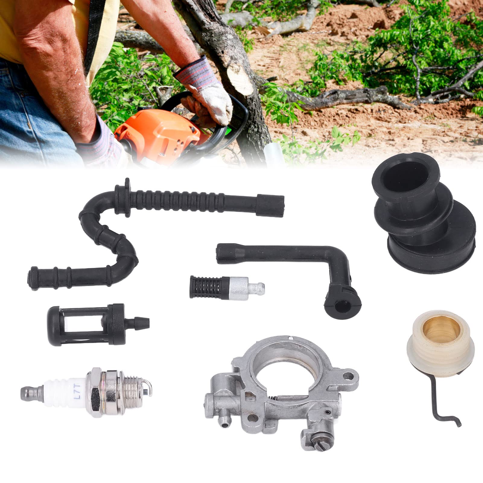 Kettensägenölpumpe, hohe Genauigkeit 1127 640 3204 Eisen Gute Leistung Aluminium für STIHL 029 039 MS290 MS310 MS390