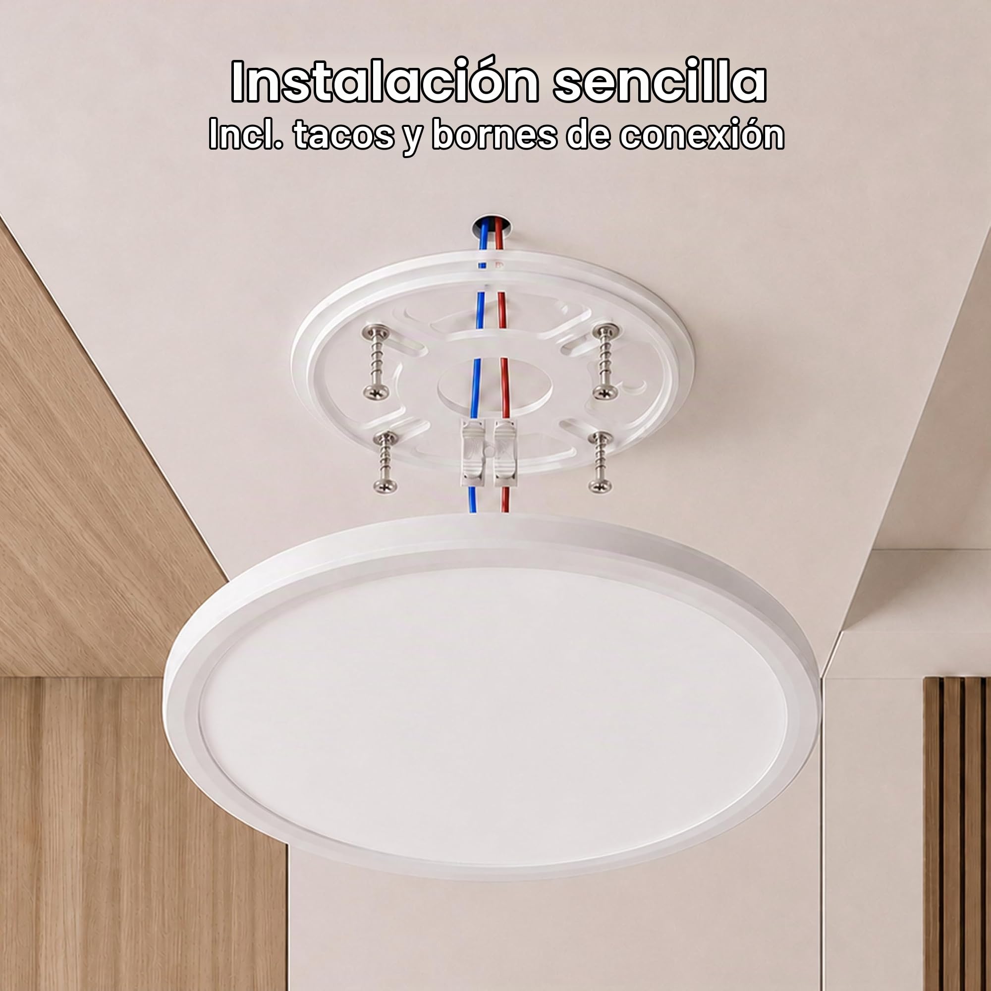 LQWELL Lámpara de techo LED Ultra Delgada Blanco 40cm 36W 4000K