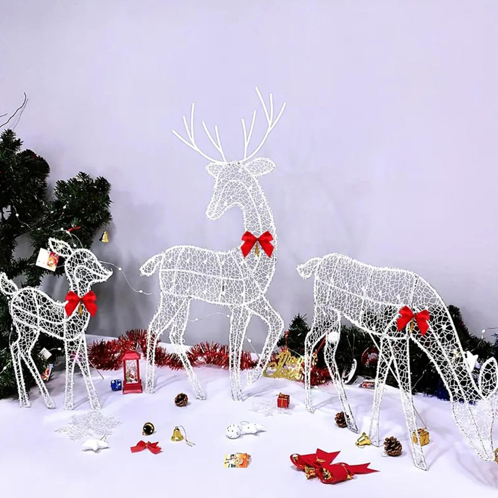 Renne De Noël Illuminé Décoration D'Exposition En Fer Imperméable | Lumières De Jardin En Forme De Renne Pour La , Les , La Maison, Le Patio, Le Jardin, Les Fêtes, Les Vacances,