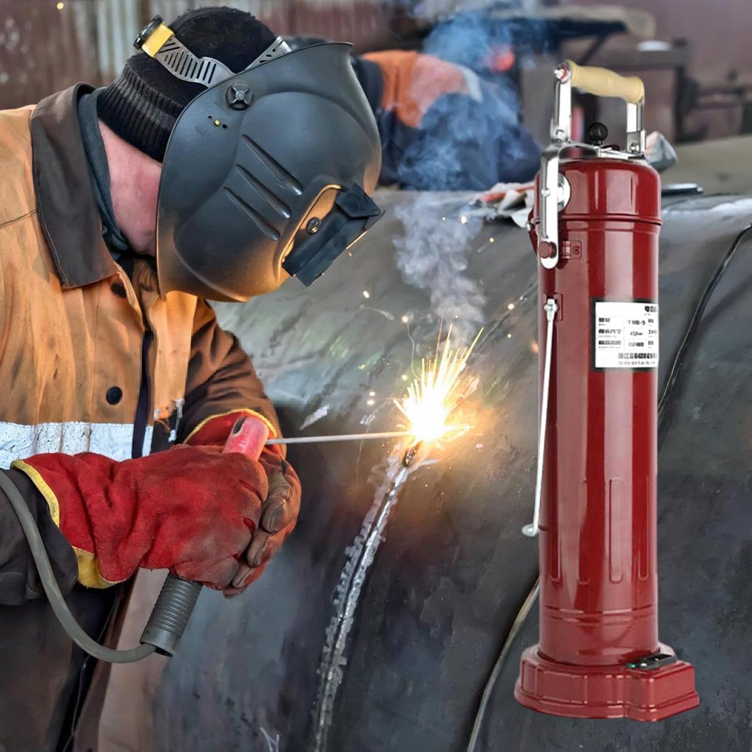 Piec do spawania prętów spawalniczych, pojemność 5 kg, pojemnik na elektrody, prąd zmienny 60-90 V/prąd stały 60 V