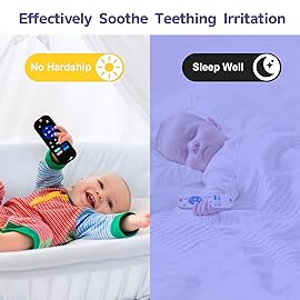 Hooku 2 Pack Silicone Teething Toys for Babies 0-6 Months, Teethers for Babies 6-12 Months, Remote Teether for Baby, Sensory Toys for Babies, Baby Chew Toys