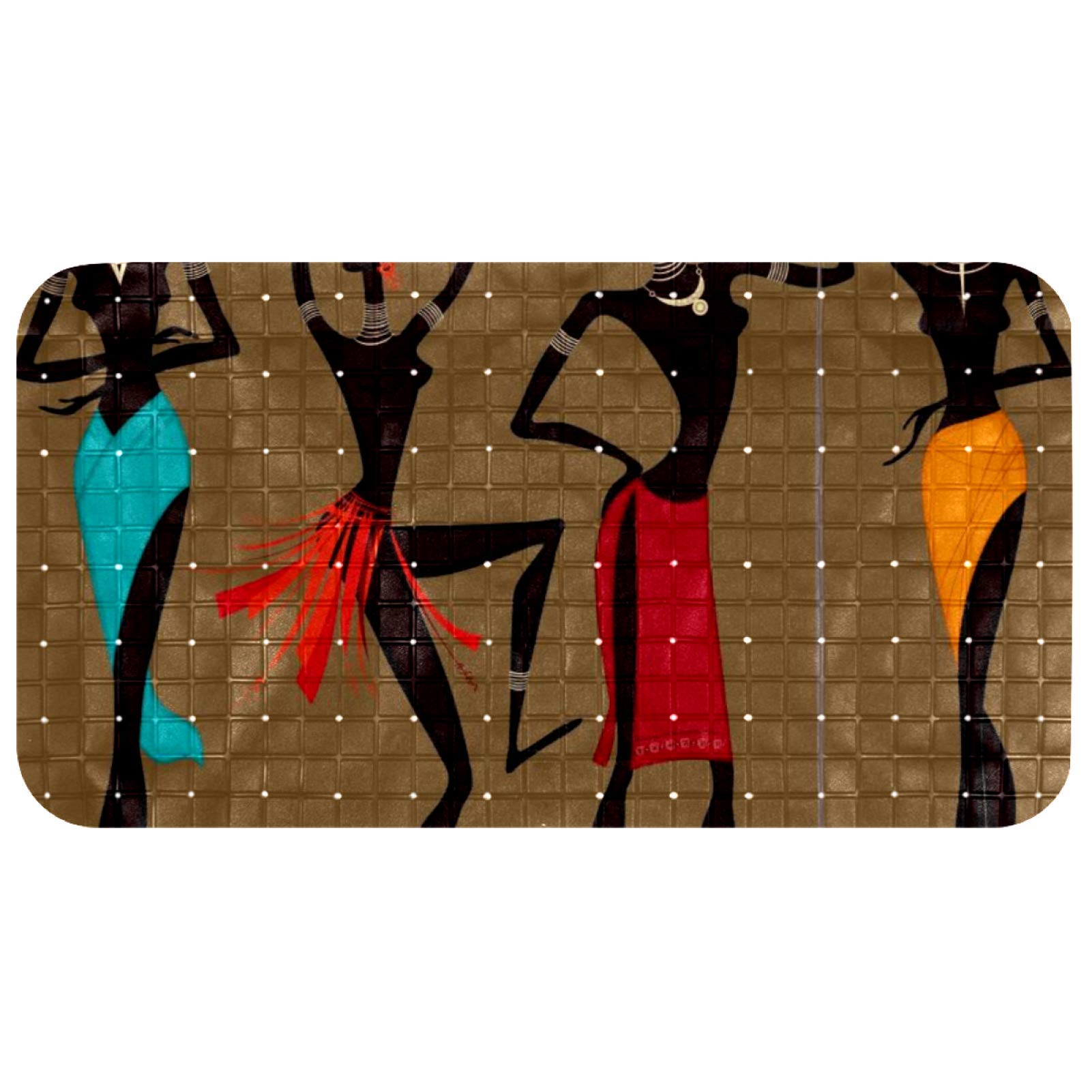 Tapis de bain pour adultes et enfants Bennigiry 60x35 cm antidérapant avec trous