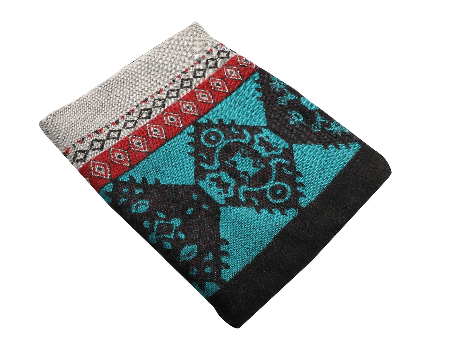 Femme Poncho Châle Ouvert Cape Imprimé Wrap Manteau Echarpe Epaisse Poncho Rétro Cardigan Foulard Automne Hiver