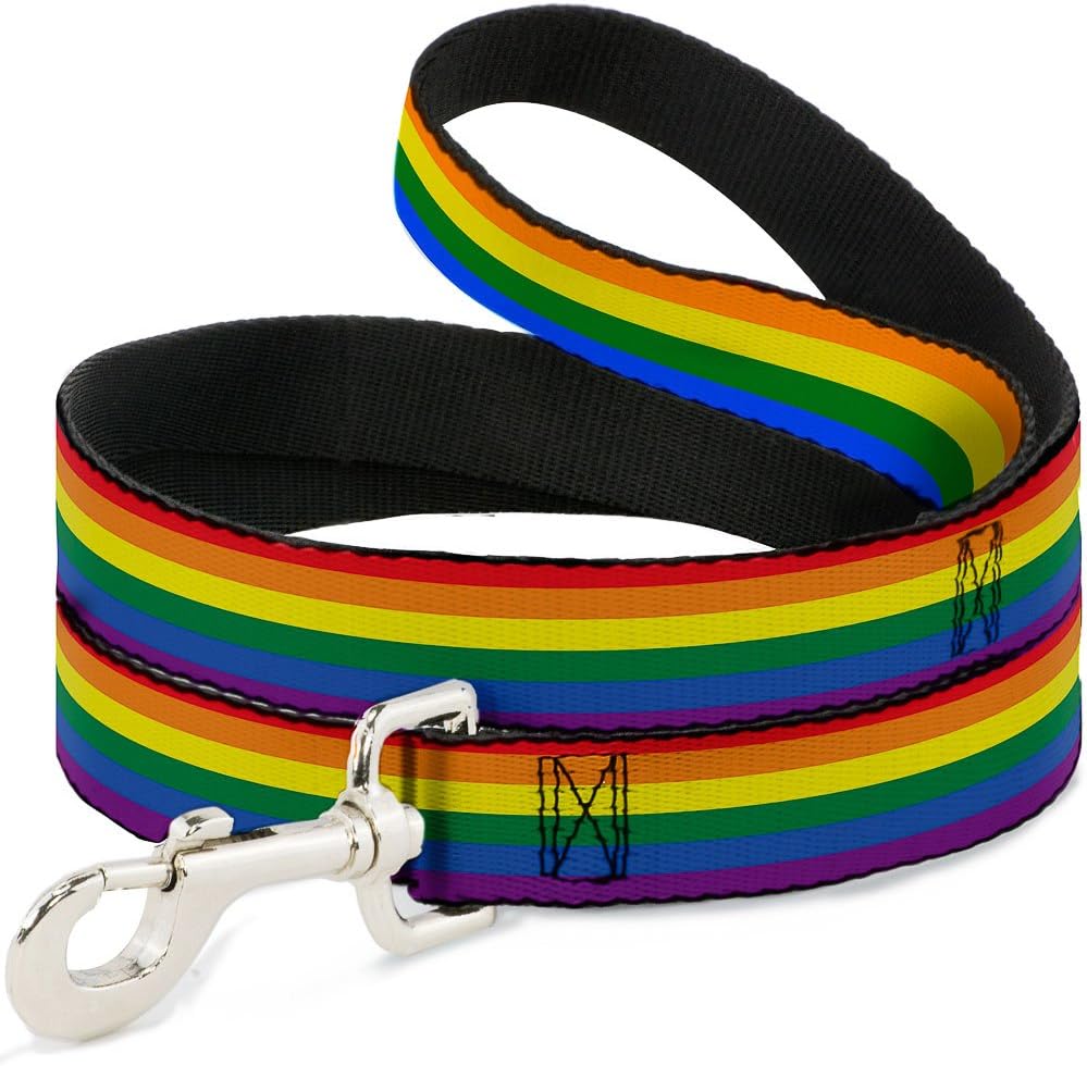 Dog Leash Flag Pride Rainbow 6 Feet Long 1.0 Inch Wide