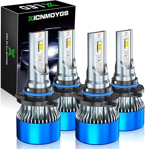 Compatible con bombillas delanteras Jeep Grand Cherokee 1999-2006 2007 2008 2009 2010, luz alta 9005HB3, bombilla LED de luz baja 9006HB4, repuesto