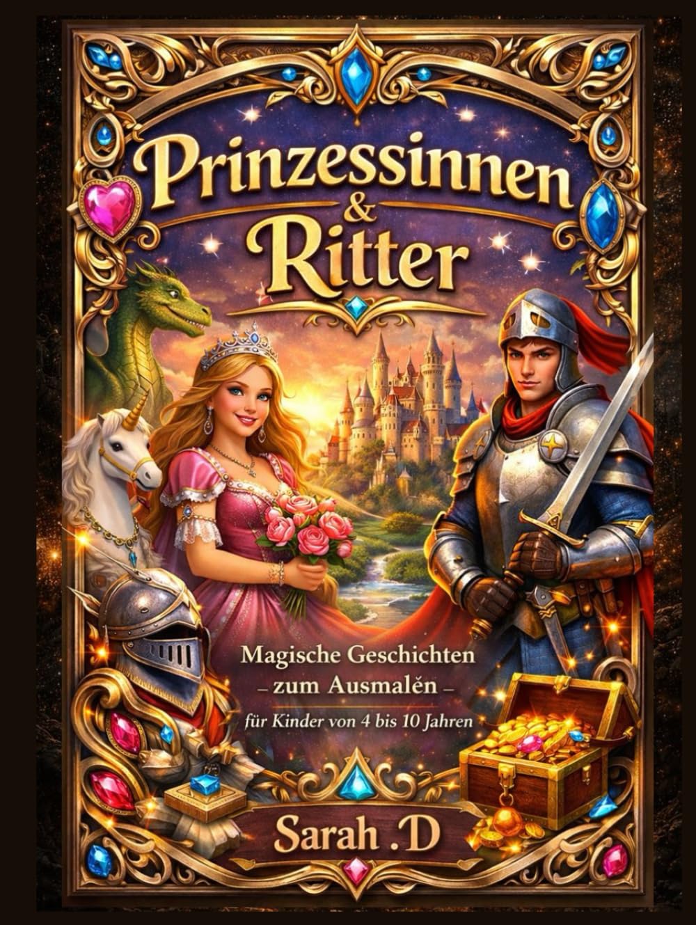 Prinzessinnen & Ritter: Magische Geschichten zum Ausmalen für Kinder von 4 bis 10 Jahren (Little World – Kinder Abenteuer)