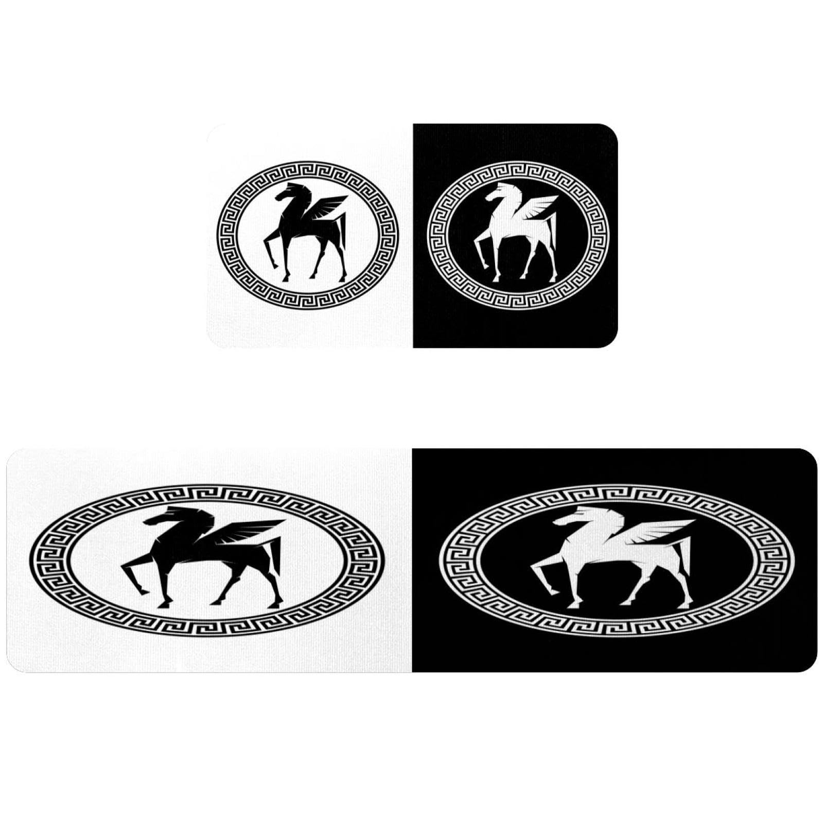 Tapis de cuisine antidérapants pour couloir et buanderie motif cheval