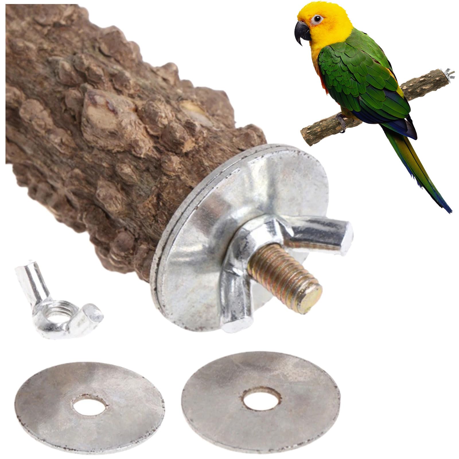 4 Pezzi Posatoi in Legno Di Uccelli, Trespolo Per Uccelli E Pappagalli, Posatoi Per Uccelli Legno Naturale, Posatoi Per Uccelli,Posatoio Per Pappagalli in Legno, Per Cacatua, Cocorite