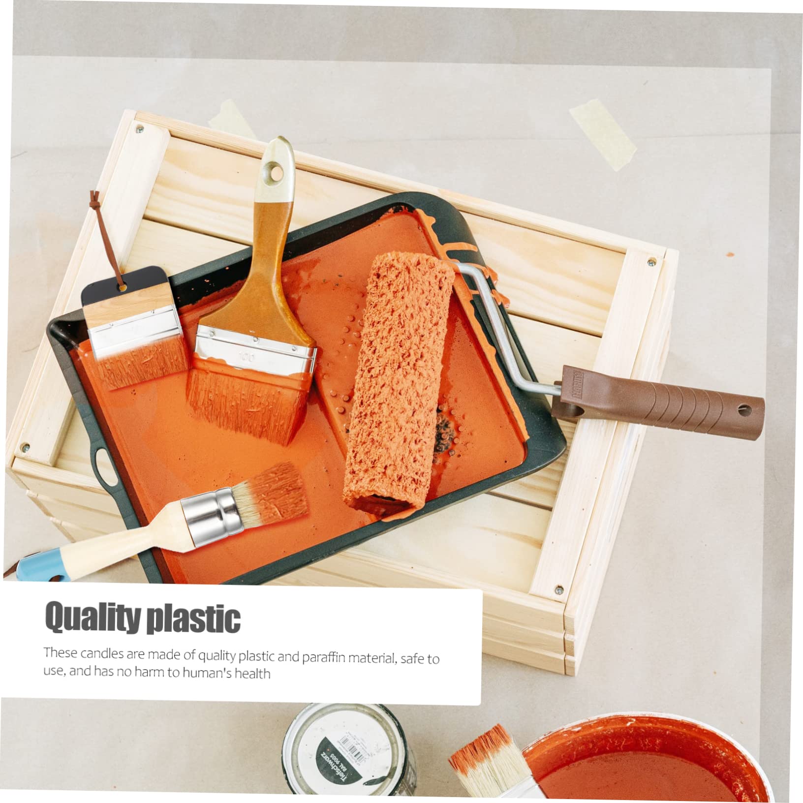 MAGICLULU 4piezas Pinceles De Cerdas Naturales para Pintar y Encerar Muebles Mango De Madera Cómodo Herramienta Versátil para Pintura Acrílica Madera y Decoración del Hogar