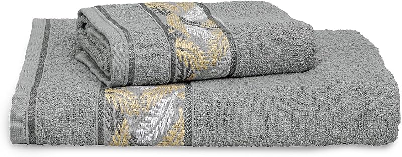 Appel Home Jogo de Toalhas Silvestre 2 Peças 280g/m² Algodão - Cinza Amianto