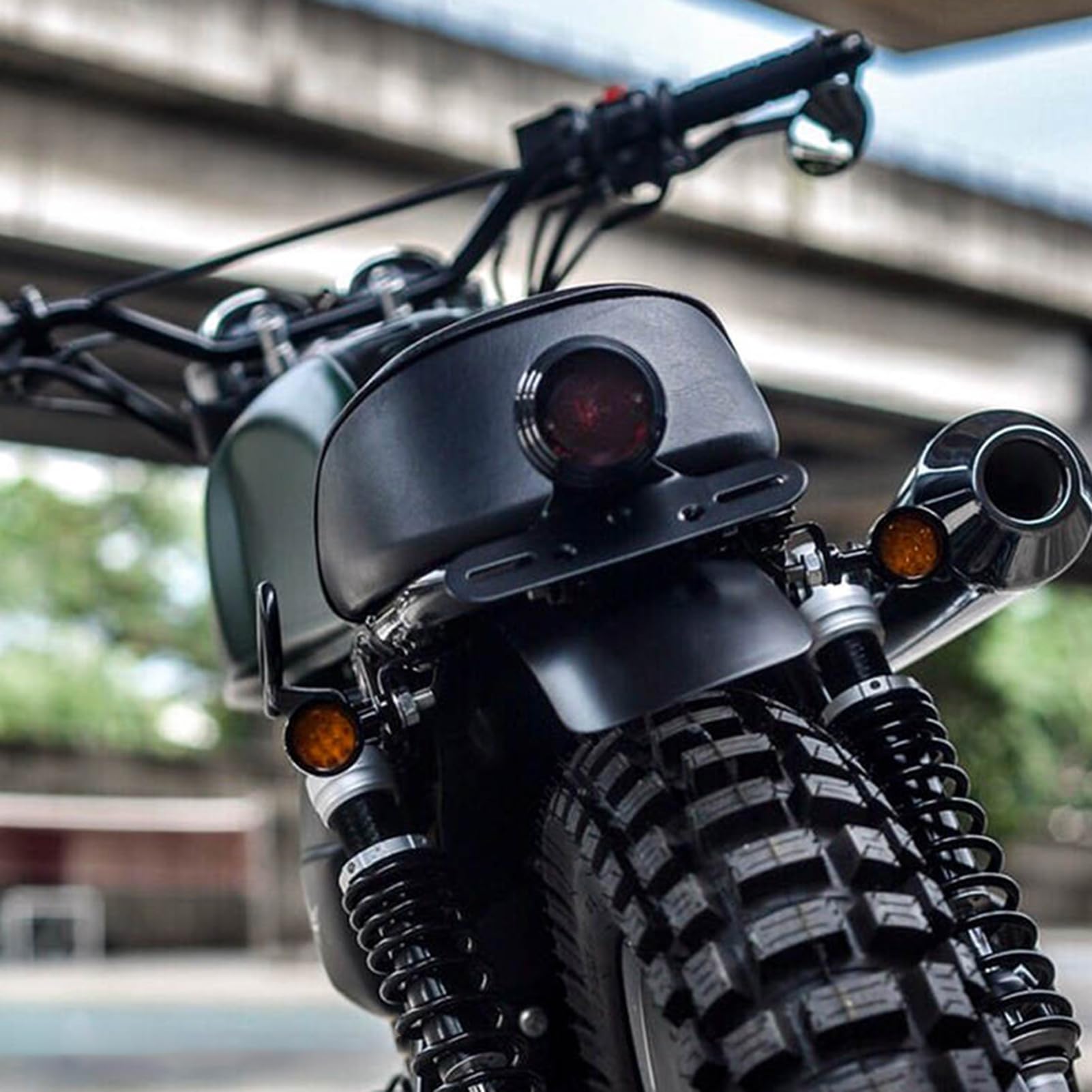 Shkalacar Tylne światło motocyklowe, tylne światło z uchwytem tablicy rejestracyjnej, uniwersalna zintegrowana lampa wyścigowa