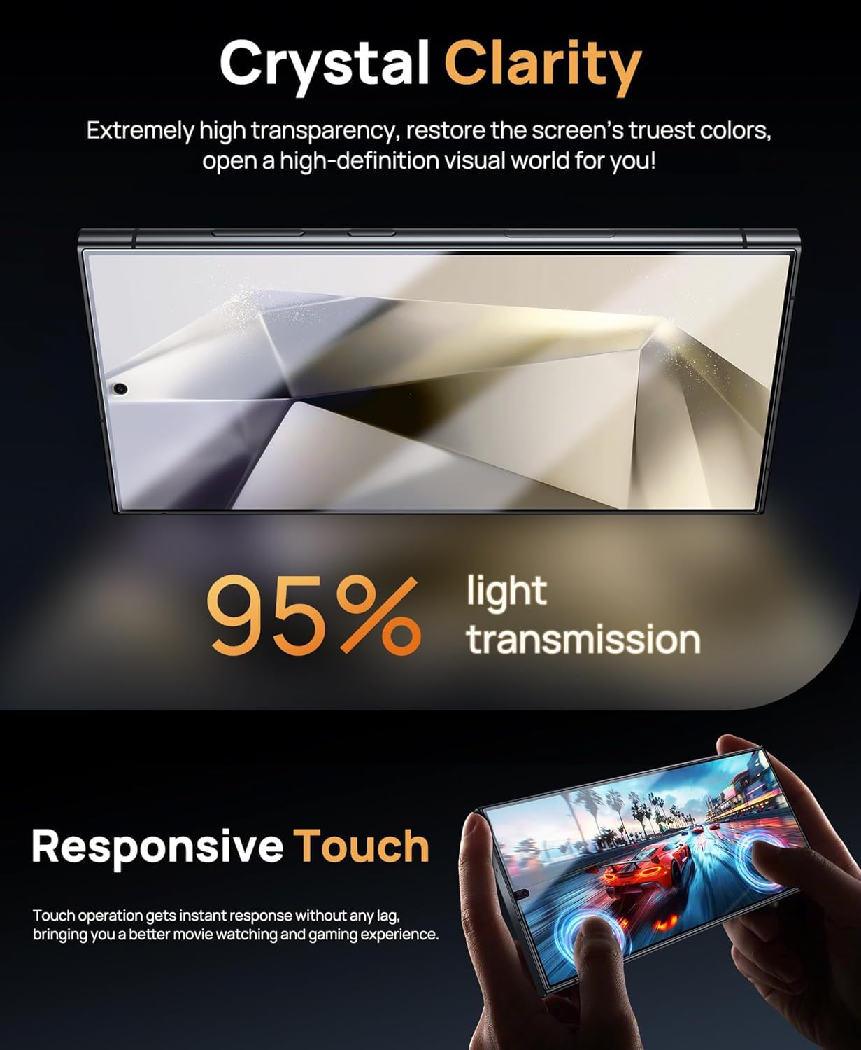 Mr.Shield [2 Pack] Easy-X Screen Protector for Samsung Galaxy S24 Ultra — Amazon image 3
