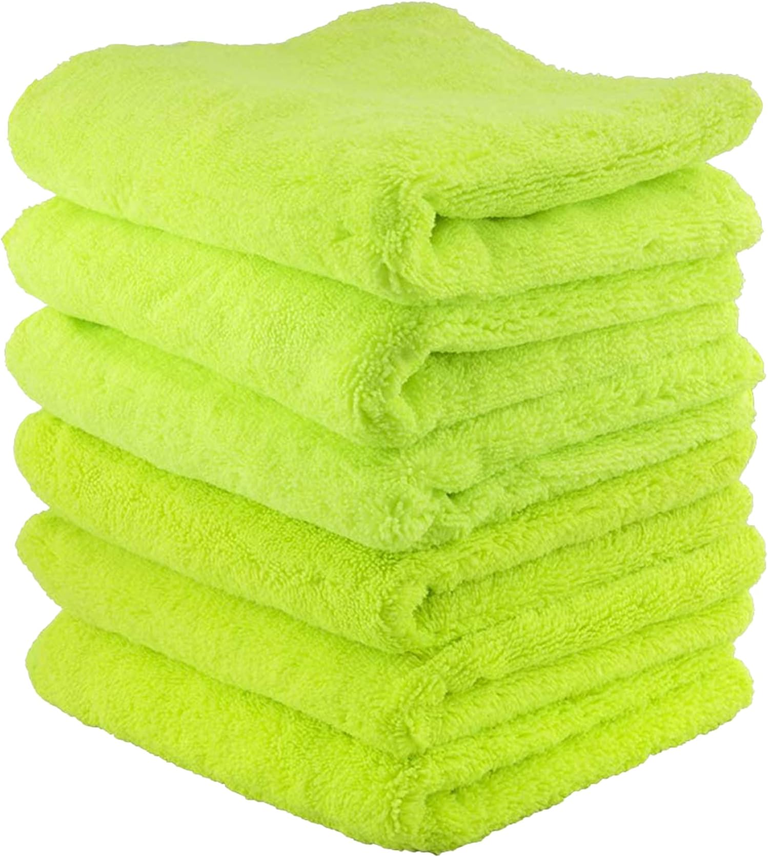 Chemical GuysMIC_333_6G El Gordo Professional Extra Thick Supra Microfiber Towels, Green, 16.5" x 16.5", Pack of 6