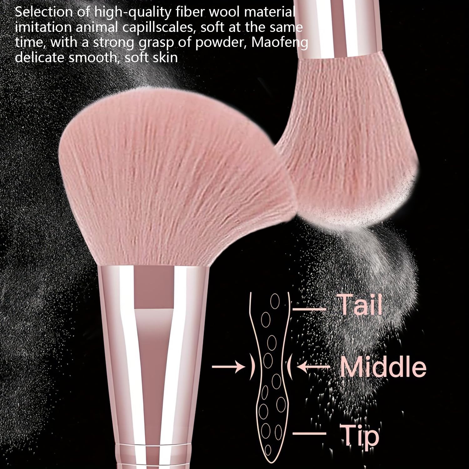 HGHDBT Juego de 72 brochas de maquillaje profesionales rosas con estuche sintético de alta calidad para base, corrector, rubor, sombra de ojos, polvo, contorno, brochas de maquillaje, brochas y