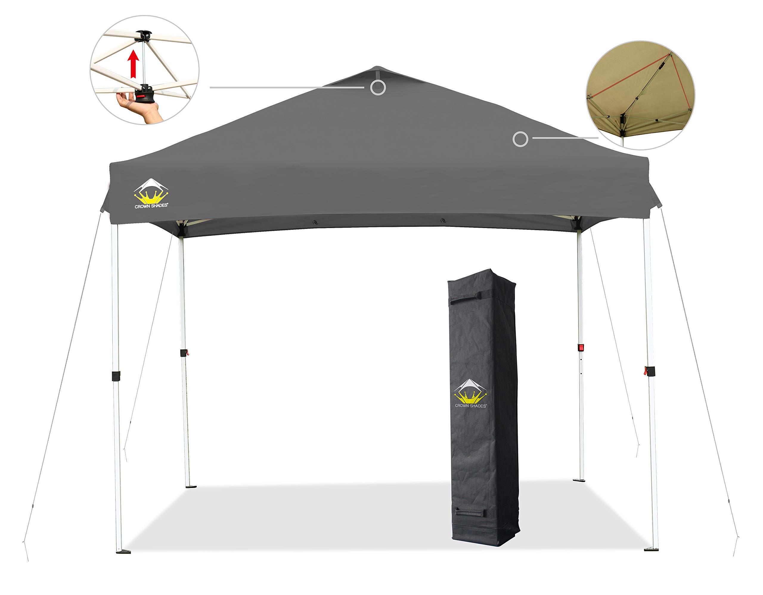 Buy CROWN SHADES 10x10 Pop up Canopy Outside Canopy, Patented One Push
