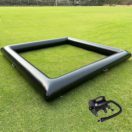 Pista de carreras de autos mini inflable para auto con bomba para niños (perímetro interior de 8 x 8 pies)