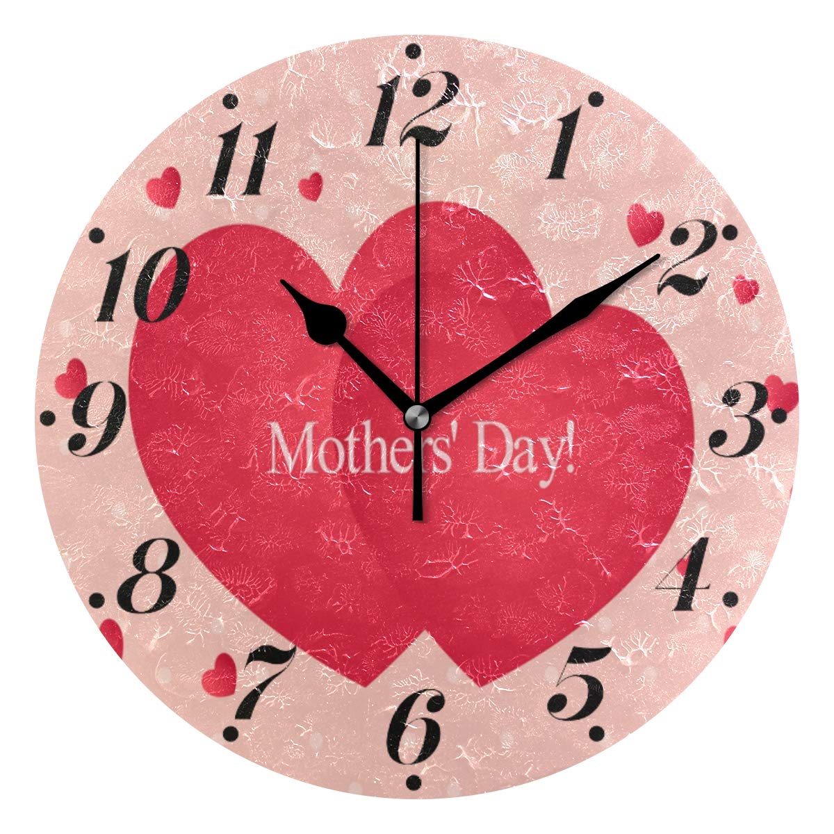 Amazon.com: Vikko Mother's Day Red Heart Wall Clock 9.8 inch Round Amazon.com: Vikko Mother's Day Red Heart Wall Clock 9.8 inch Round