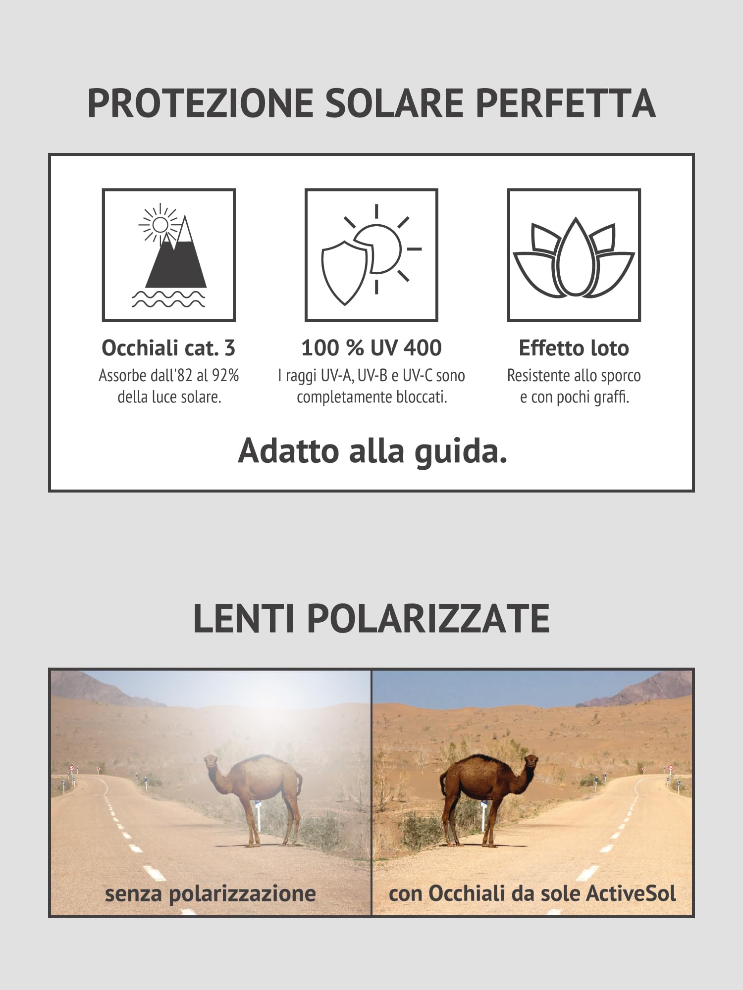 ActiveSol Occhiali da sole sovrapponibili Classic, Uomo, Polarizzati, con finestra laterale