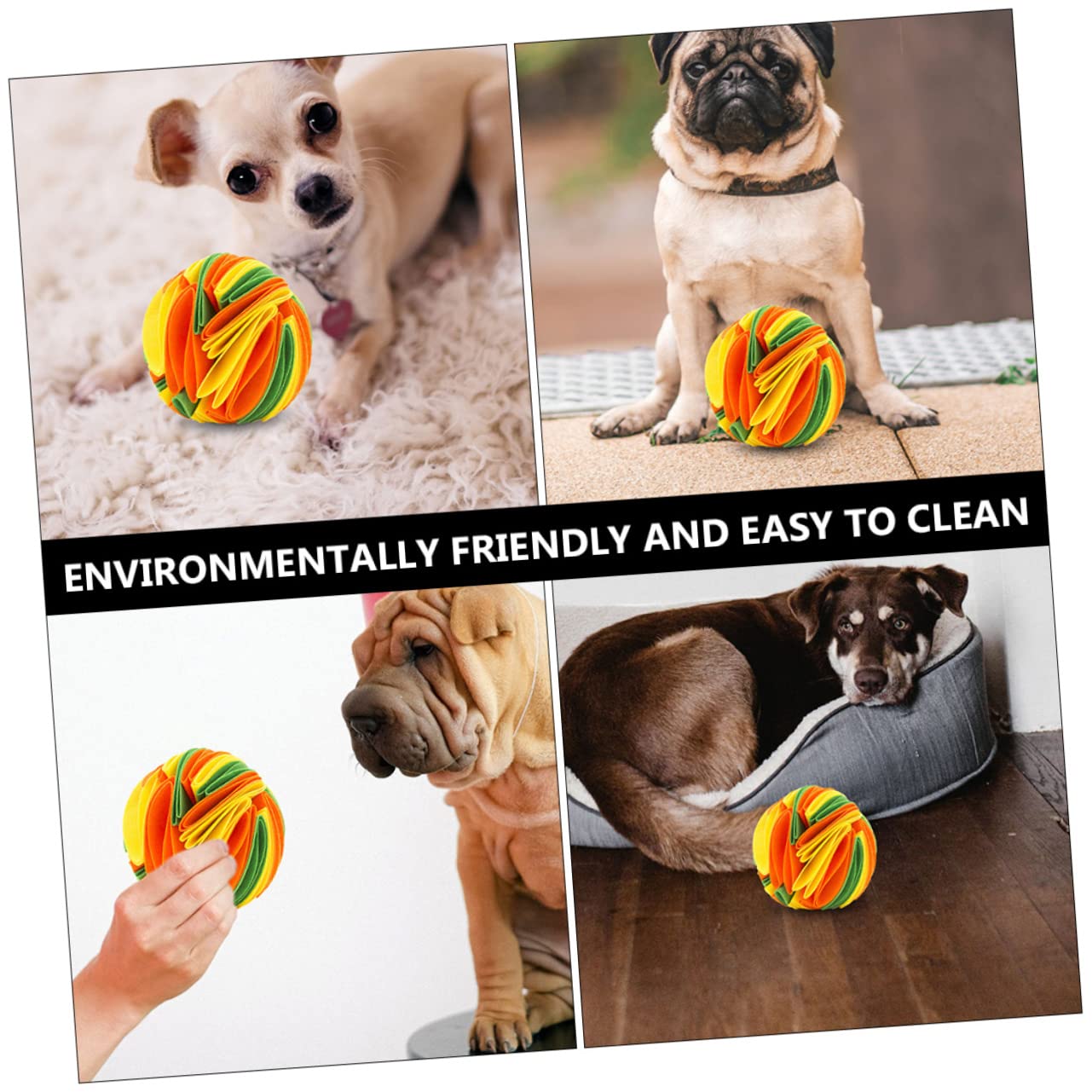 Kisangel 2piezas Juguete Interactivo para Perros Bola De Olfato para Mascotas Juguete De Masticación y Dispensador De Comida Estimula La Coordinación y Previene El Aburrimiento