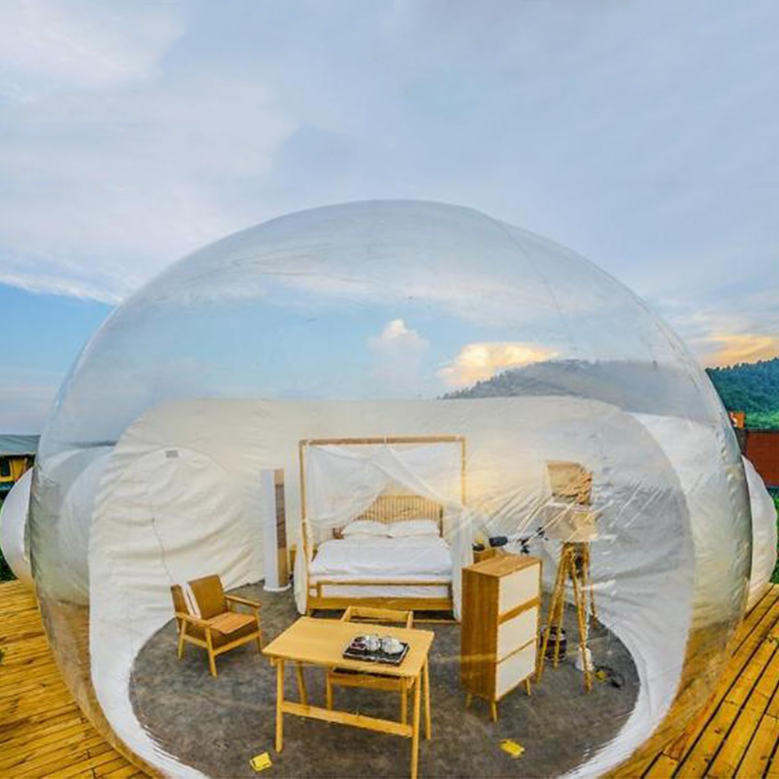 asdchZen Transparent Inflatable Bubble Tent, Inflatable Bubble Tent Multiple Sizes Transparent (A 4m)