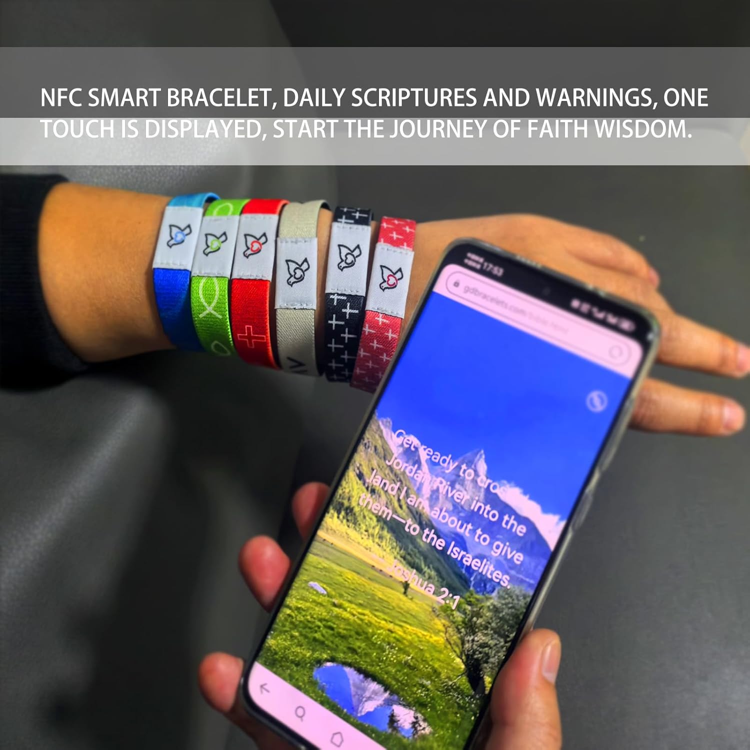Bible Verse Bracelets With NFC Music - Daily Scripture Bracelets for Men - Image 4