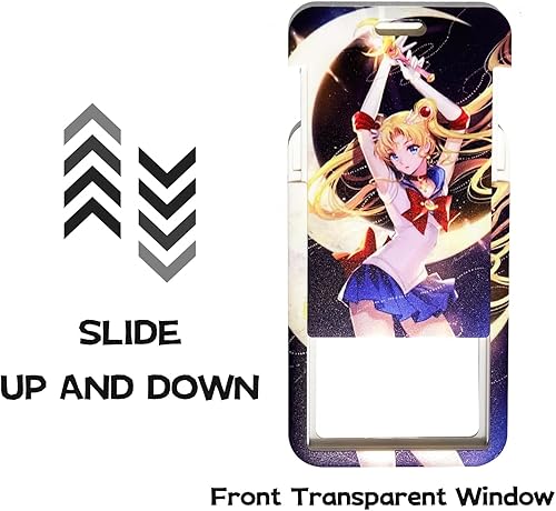 Miniatura 3 de Portatarjetas de identificación con cordón para llaves, llavero de dibujos animados para niñas, anime, lindo protector para profesores, estudiantes,