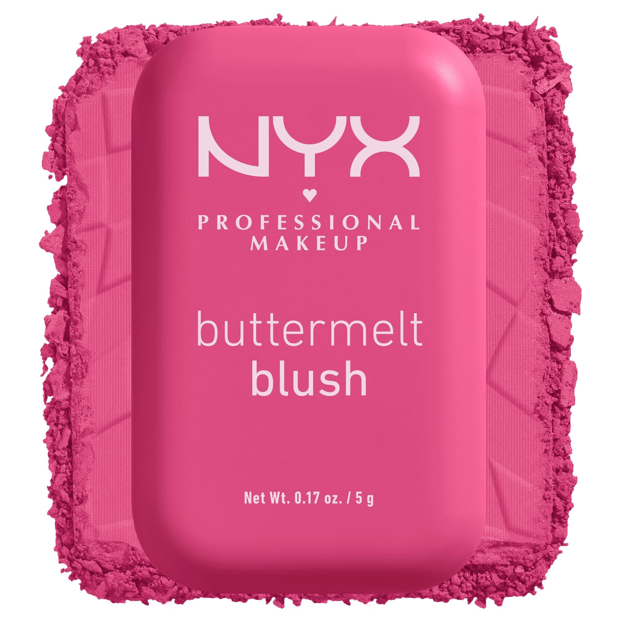 NYX Professional Makeup Blush in Polvere, Per un Look Fresco e Colorato, Arricchito con Burro di Mango, Burro di Mandorle e Burro di Karitè, Sfumabile, Buttermelt, Tonalità: Butta Than Before, 5 g