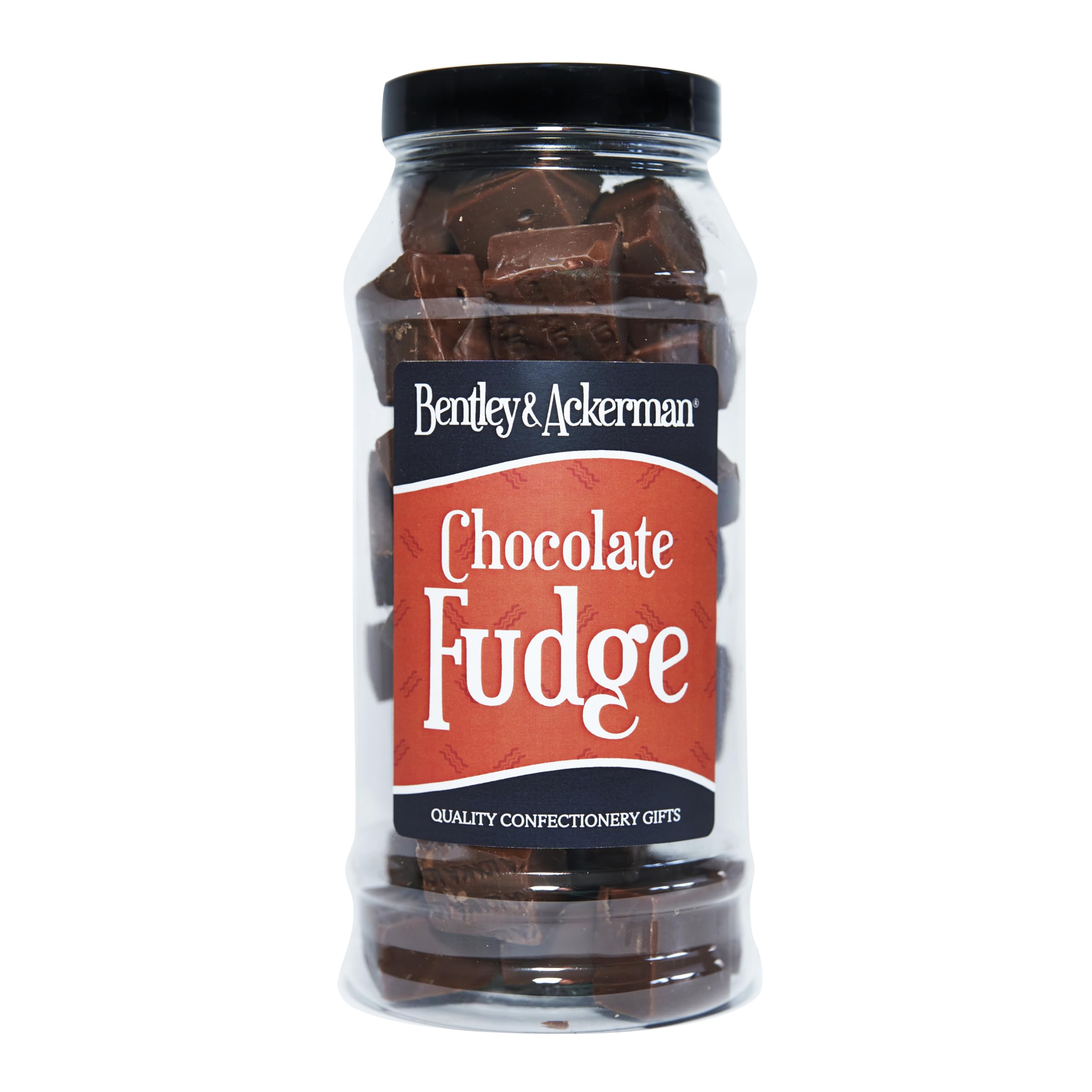 Chocolate fudge - (540g) Original Chocolate fudge in a Gift Jar By Bentley & Ackerman's Sweet Shop