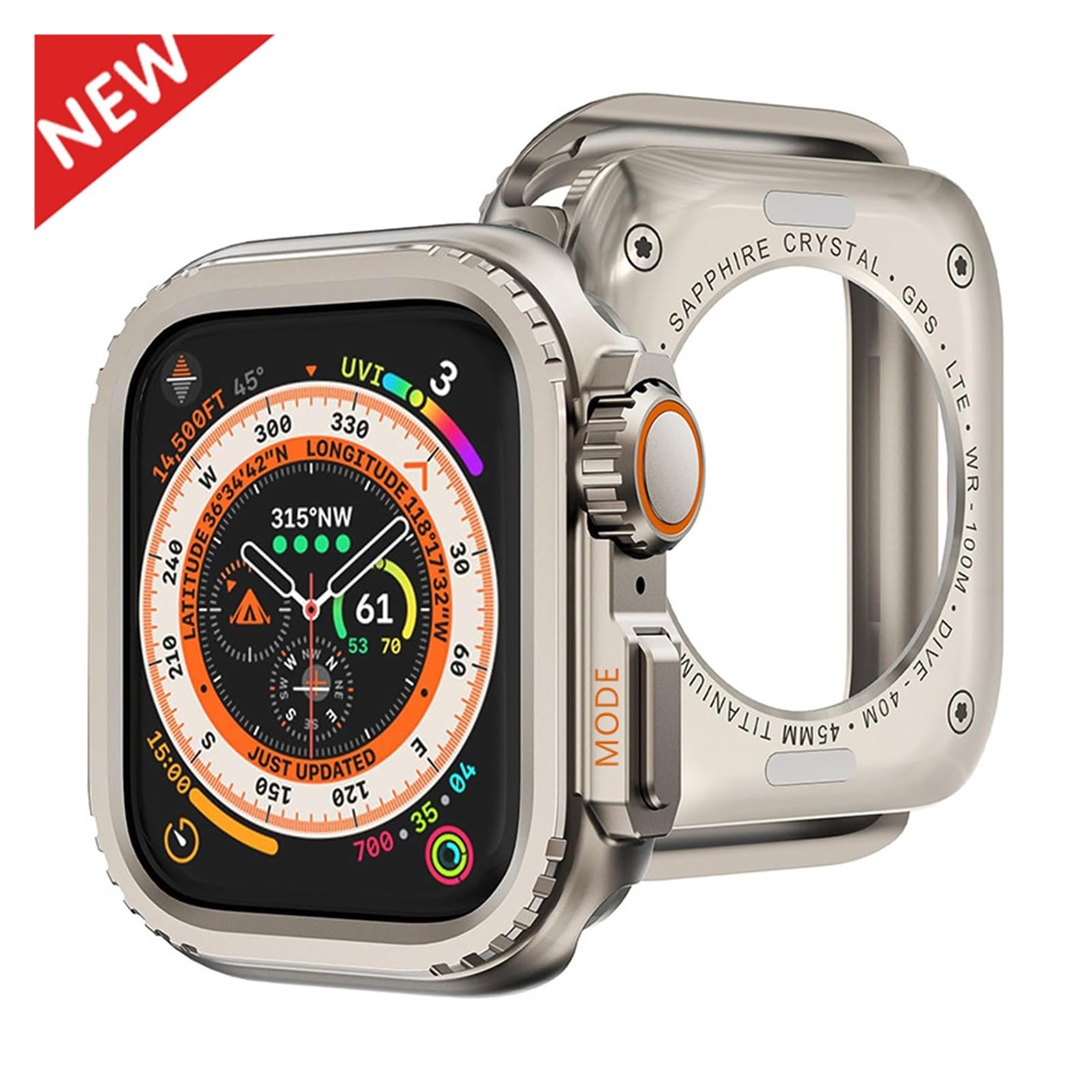 Custodia protettiva in metallo per Apple Watch S10 42mm S10 46mm 45mm 44mm Cover protettiva per telaio per iWatch Series 9 8 7 6 5 4 SE Cambia in Ultra 2 49mm