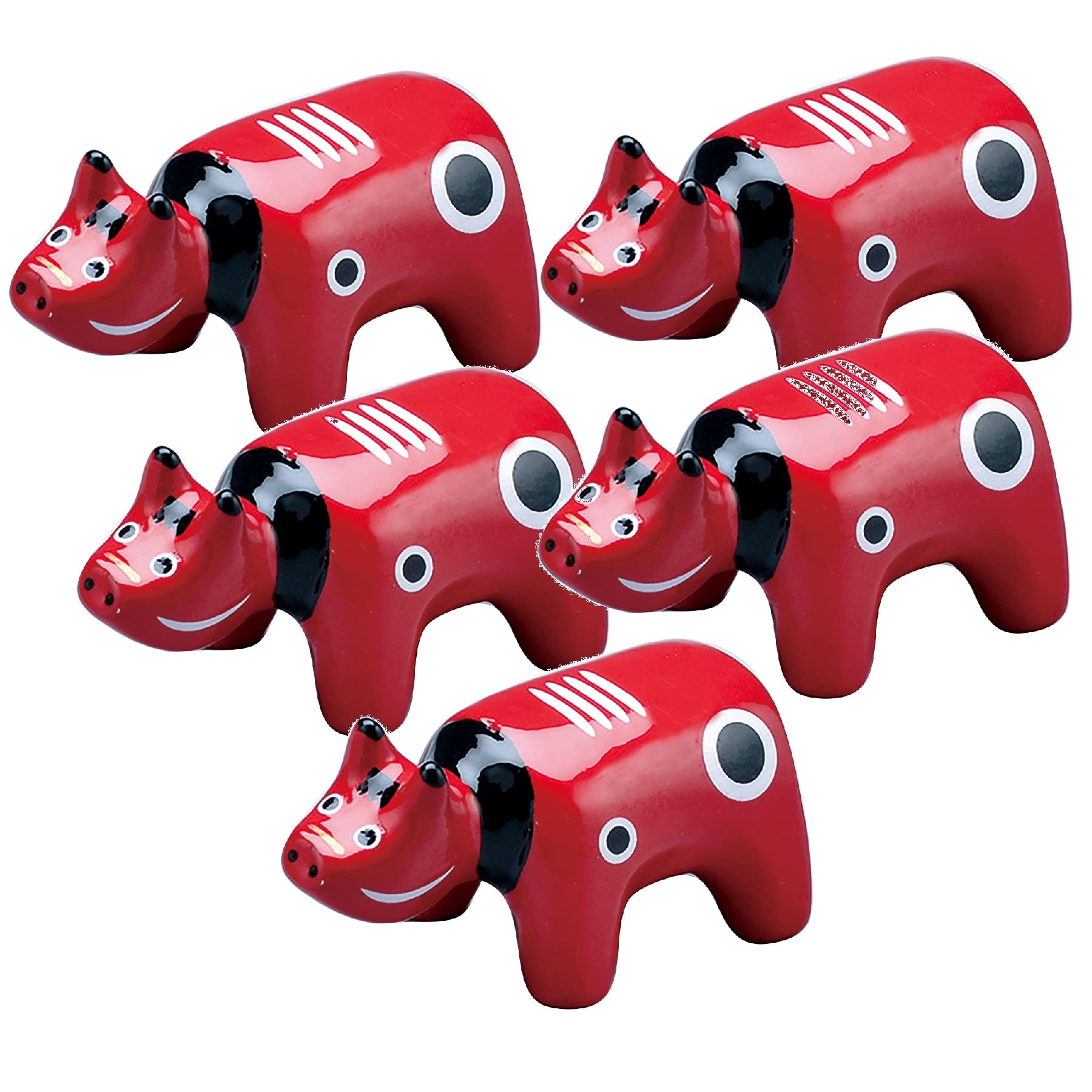 赤べこ　カラーベコ　置き物　箸置き 赤ベコ箸置き（赤色） 4個セット 赤べこ箸置き あかべこ箸置 あかべこ