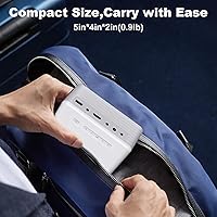 Vista 5 de Mini proyector portátil, proyector de película Full HD 1080P 4K, proyector pequeño portátil para cine en casa/dormitorio, compatible con iOS