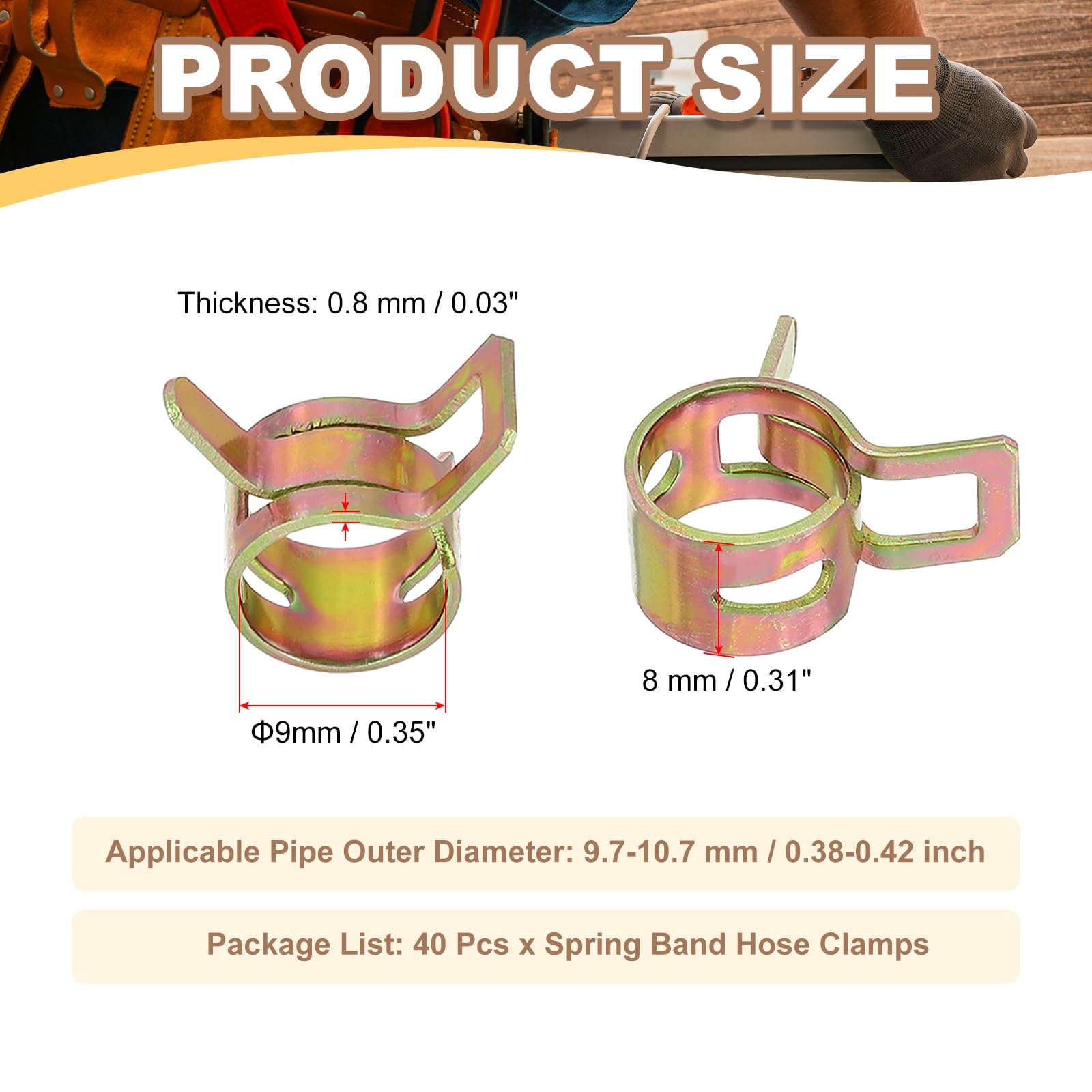 PATIKIL Spring Band Hose Clamps - Image 2
