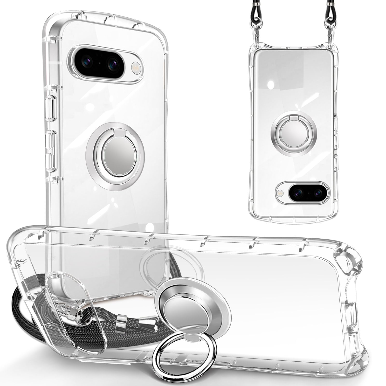 Amazon.co.jp: Google Pixel 9a 用の ケース ショルダー ストラップ付