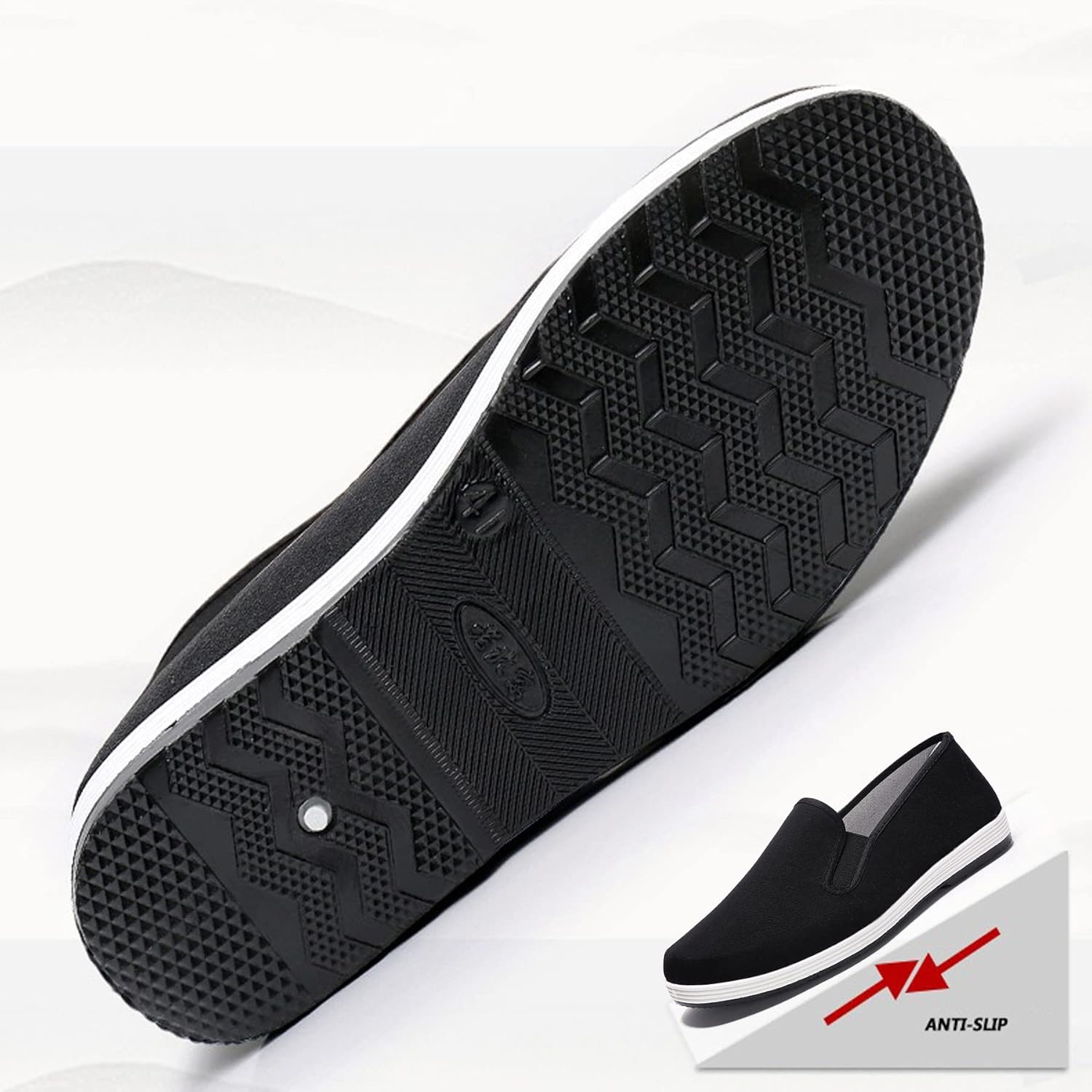 eYLun Kung Fu Shoes Men Tai Chi Shoes Chinese Traditional Martial Arts Rubber Sole Slip On Old Beijing Shoes - Image 5